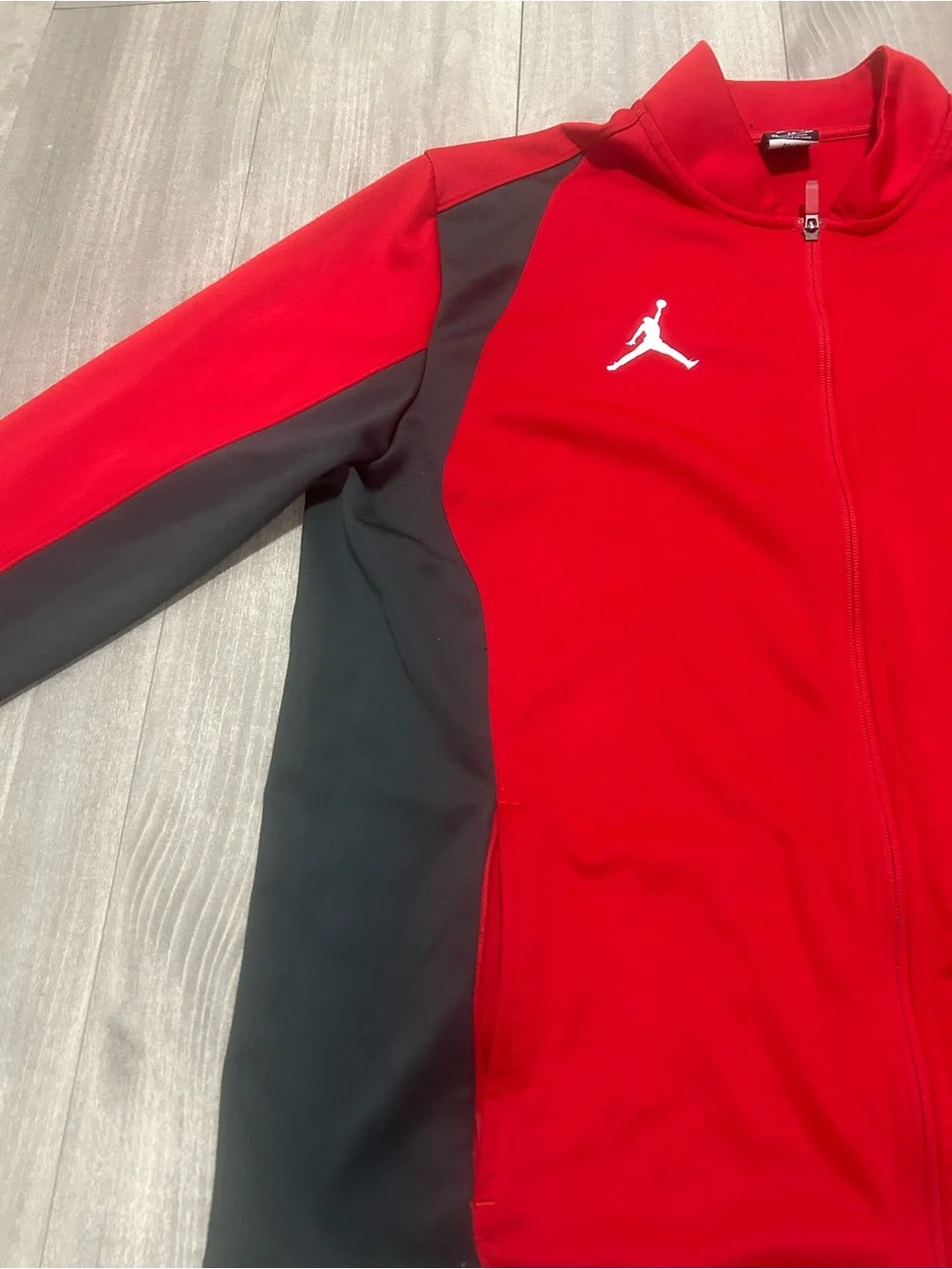 Vintage Jordan Red and Black Athletic Full-Zip Performance Jacket